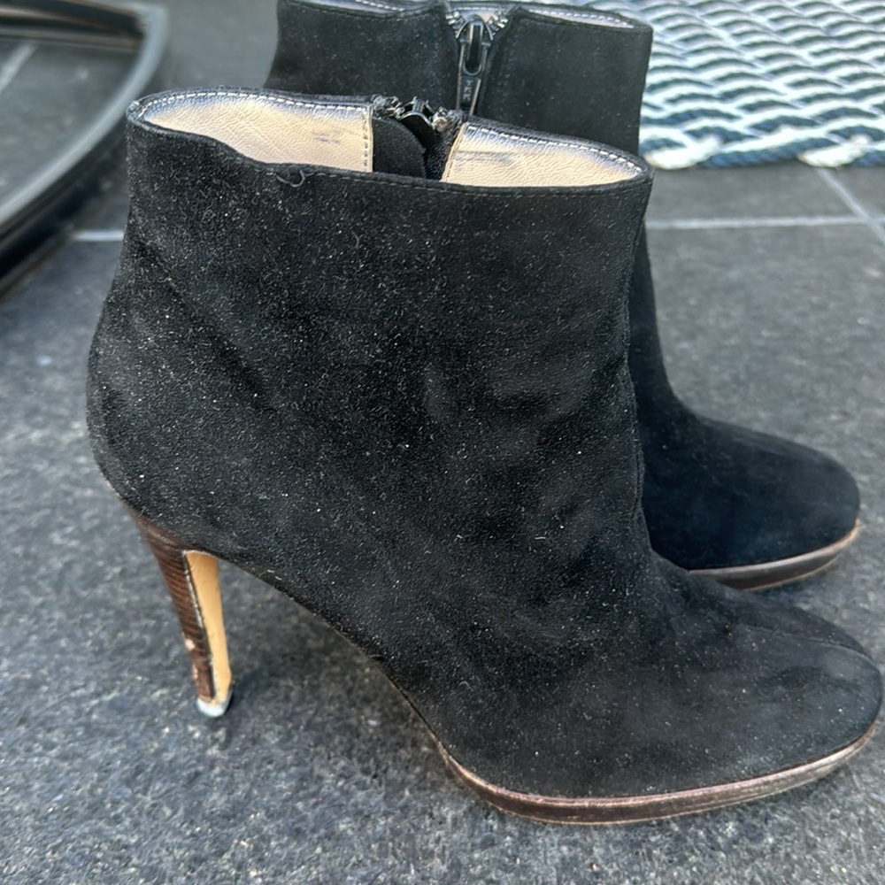 Black Suede Ankle Boots « Stivale » Shoe Boots, Luxury by Luca Luca, Size 10 - Picture 11 of 13